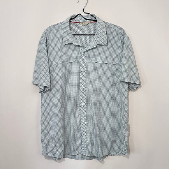 Simms Shirt Mens XL Button Up Short Sleeve Fishing Performance Outdoor Quick Dry - Picture 1 of 10